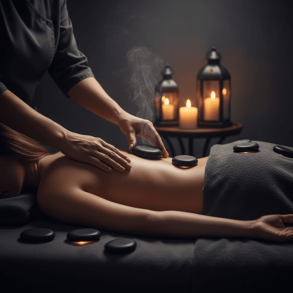 Thai Hot Stone massage with heated basalt stones