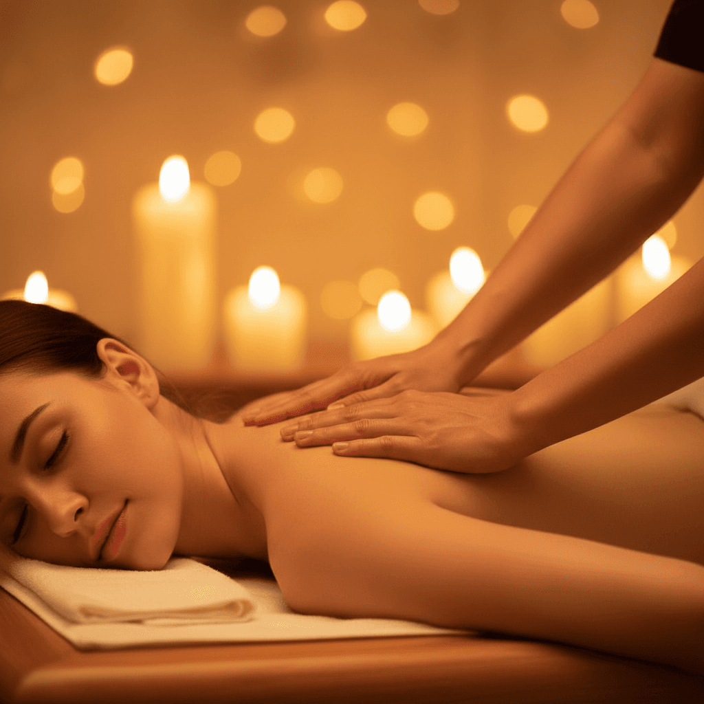 Thai massage therapist performing traditional back massage technique