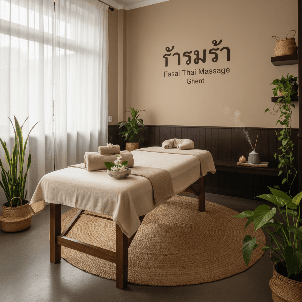 Peaceful massage room interior